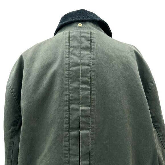 Zara Trafaluc Parka Oversized Overcoat Jacket Corduroy Zip Pocket Olive Green XL - Picture 5 of 10